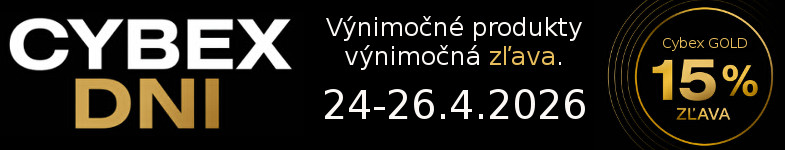 Cybex DAYS u nás už tento víkend 24.–26.4.2026 prinesú zľavy až do 15%