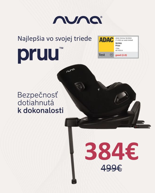💎 NUNA PRUU – teraz len za 💥 384€ 💥 Bezpečnosť dotiahnutá k dokonalosti. Táto luxusná autosedačka ponúka prémiový dizajn,...