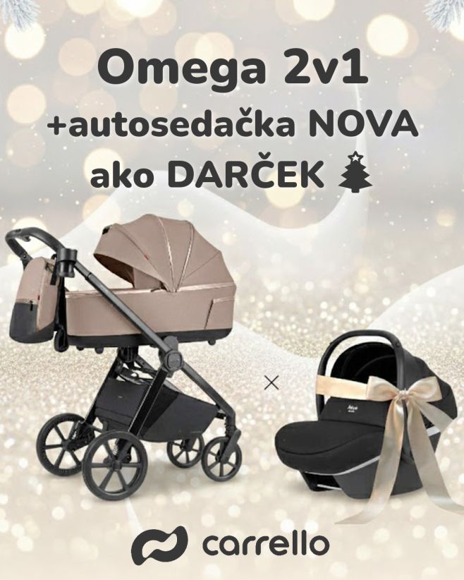Carrello rozdáva darčeky! 🎁 Vianoce prichádzajú skôr - ku každému kočíku Carrello Omega 2v1 teraz získate autosedačku Nova...