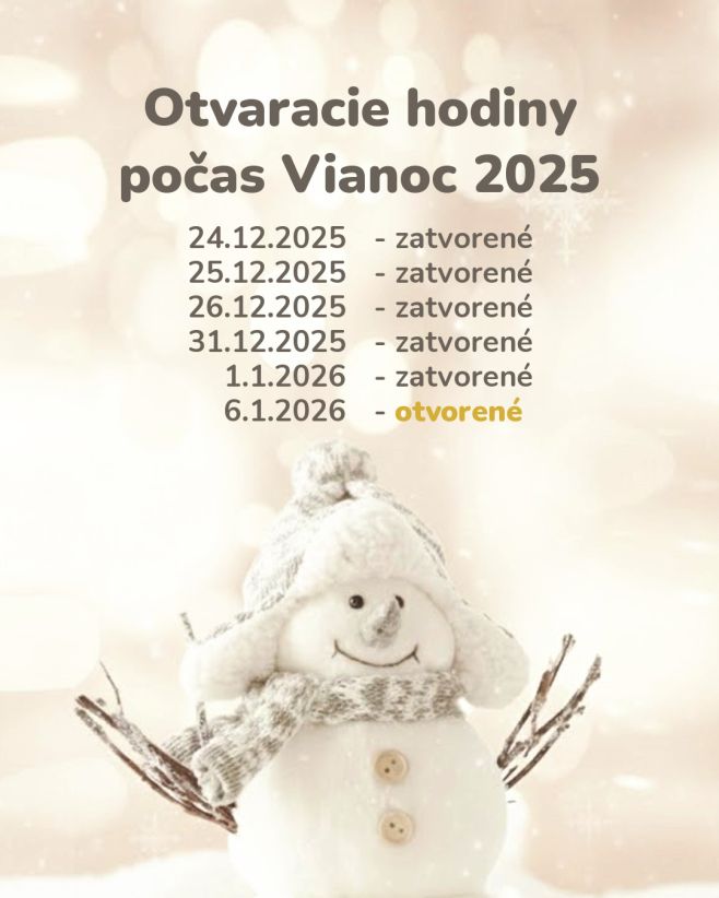 Blížia sa Vianoce 🎄 a s nimi aj malé zmeny v otváracích hodinách! Počas sviatkov budú naše predajne zatvorené nasledovne 👆...
