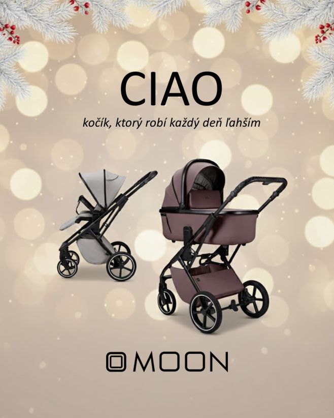 🌟 ÚPLNE NOVÝ – MOON CIAO 2v1 🌟 Moderný, praktický a štýlový spoločník pre každodenné dobrodružstvá 👶 Kočík MOON CIAO spája...