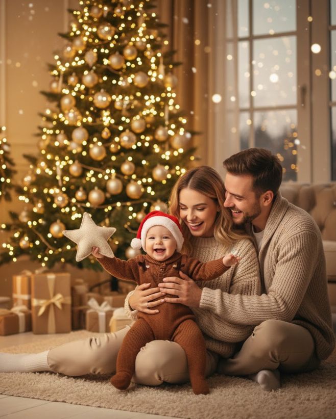 Najkrajším darčekom 🎁 Vianoc nie je ten pod stromčekom, ale ten, ktorý ti dýcha v náručí 👼