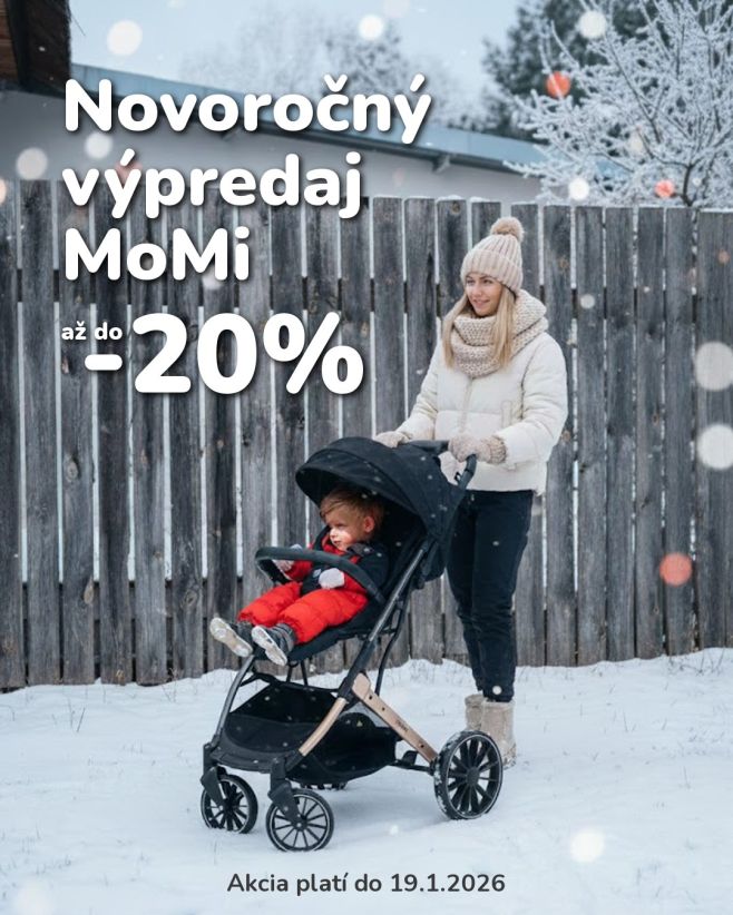 Blíži sa nový rok a nové zľavy sú už tu! ✨ Začnite rok štýlovo s novoročným výpredajom MoMi 💕 Obľúbené kočíky, hojdačky,...